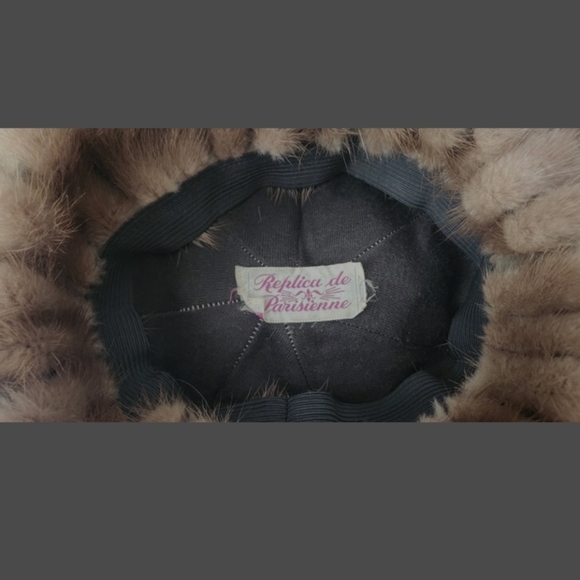Vintage Mink Fur Hat 30s 40s 50s Mid Century Mink Fur Hat Pixie Fur Hat - Picture 11 of 11